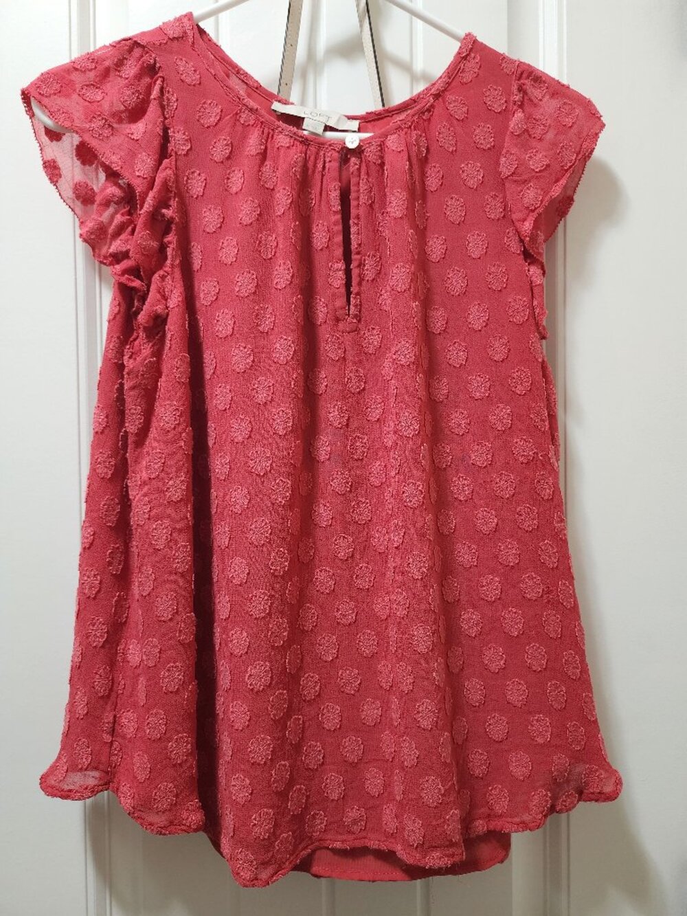 LOFT Coral Pink Blouse